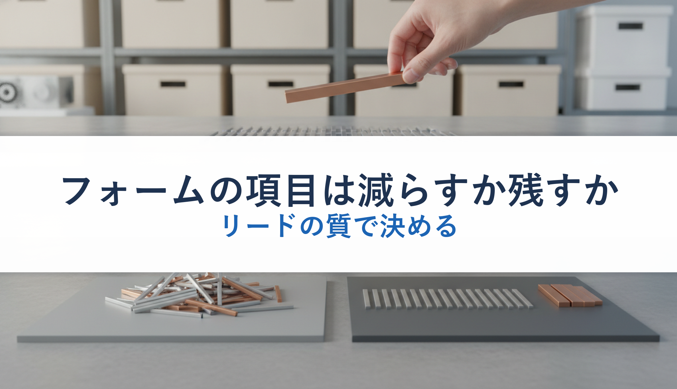 フォームの項目は減らすか残すか｜リードの質で決める