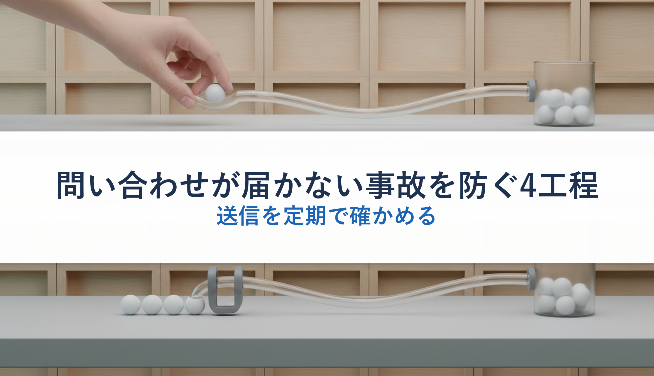 問い合わせが届かない事故を防ぐ4工程｜送信を定期で確かめる