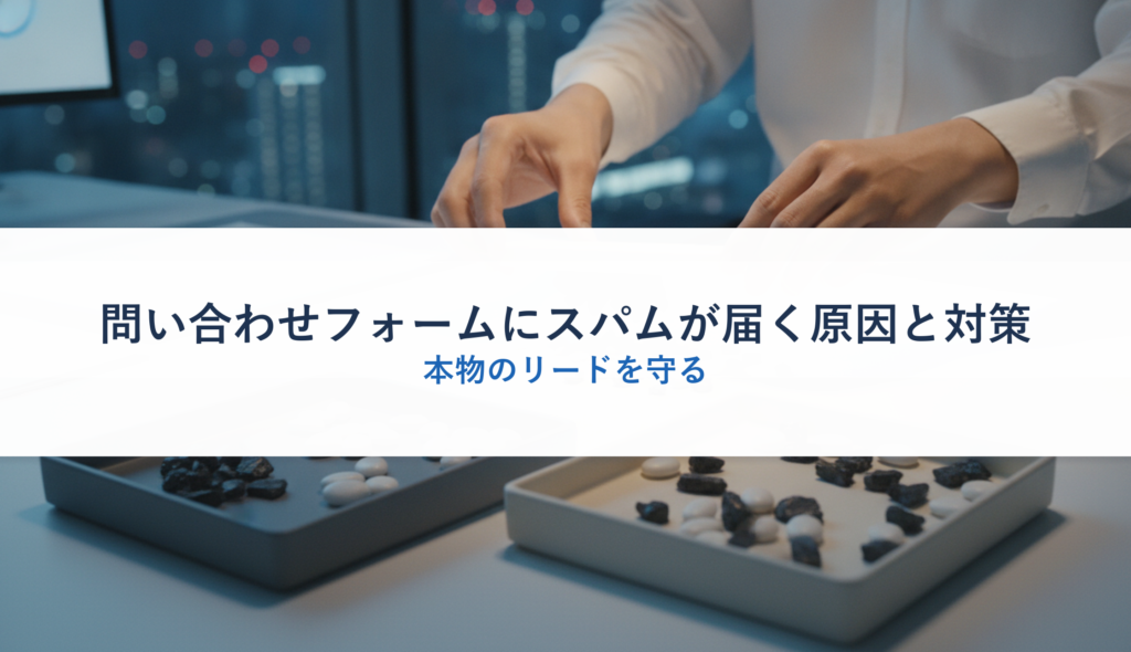 問い合わせフォームにスパムが届く原因と対策｜本物のリードを守る