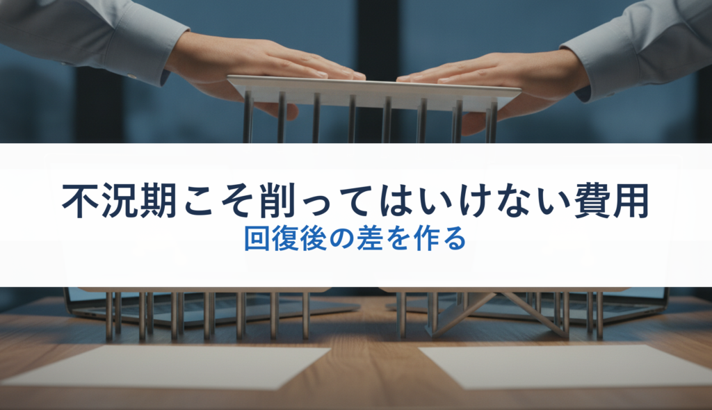 不況期こそ削ってはいけない費用｜回復後の差を作る