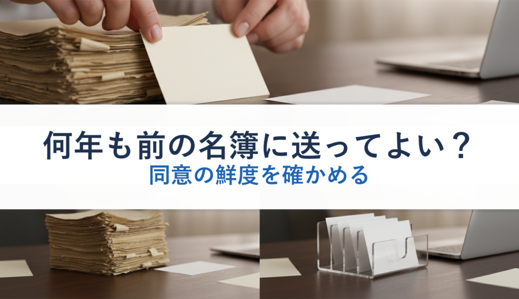何年も前の名簿に送ってよい？｜同意の鮮度を確かめる