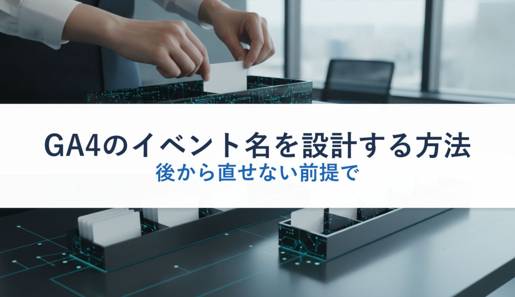 GA4のイベント名を設計する方法｜後から直せない前提で
