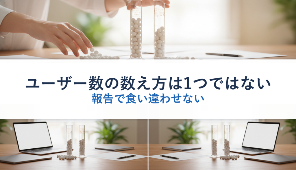 ユーザー数の数え方は1つではない｜報告で食い違わせない