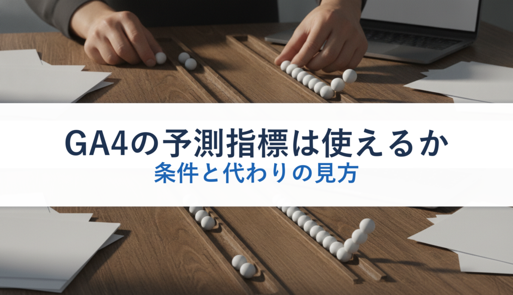 GA4の予測指標は使えるか｜条件と代わりの見方