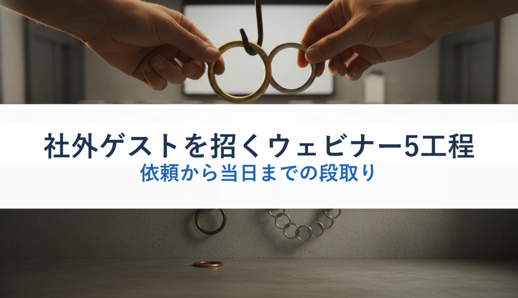 社外ゲストを招くウェビナー5工程｜依頼から当日までの段取り