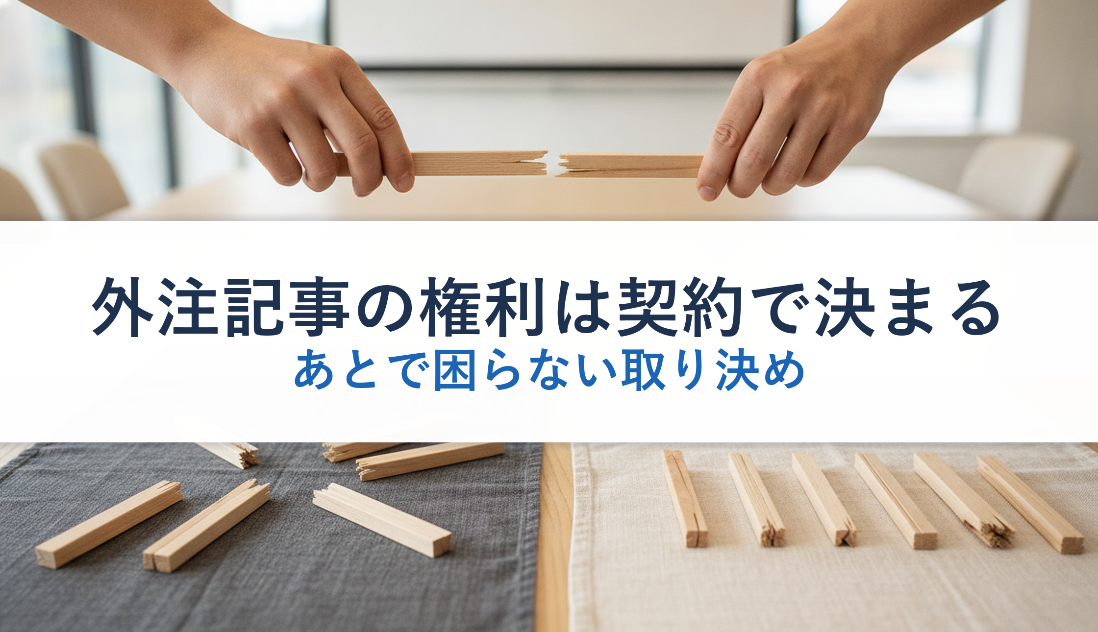 外注記事の権利は契約で決まる｜あとで困らない取り決め