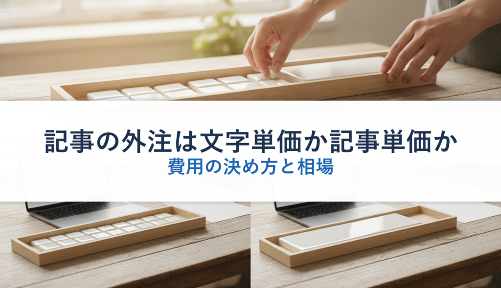記事の外注は文字単価か記事単価か｜費用の決め方と相場