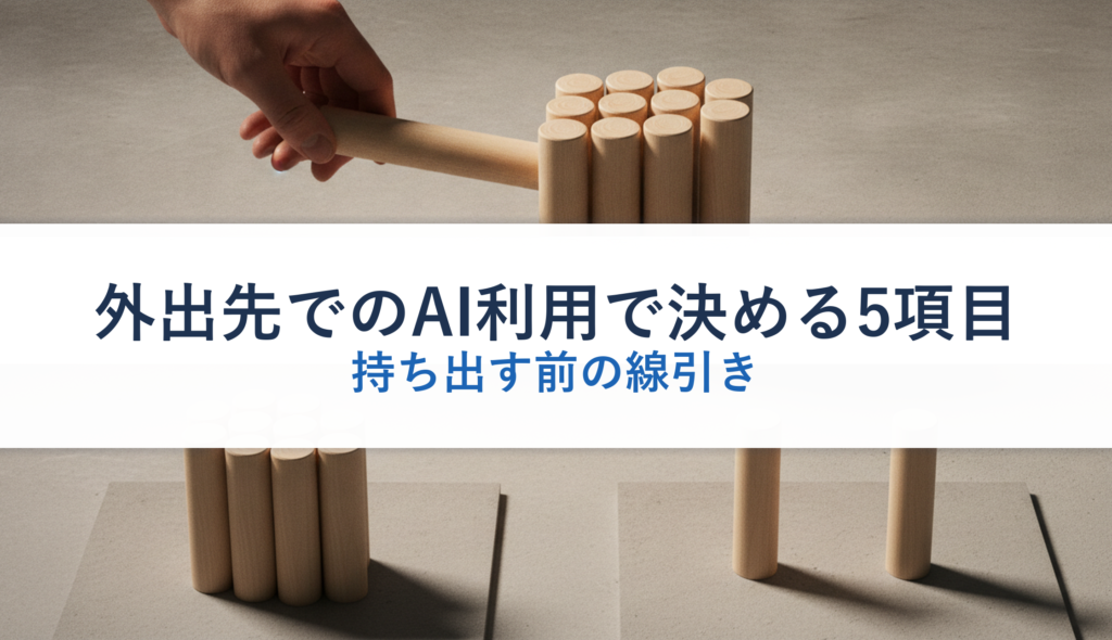 外出先でのAI利用で決める5項目｜持ち出す前の線引き