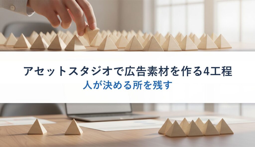 アセットスタジオで広告素材を作る4工程｜人が決める所を残す
