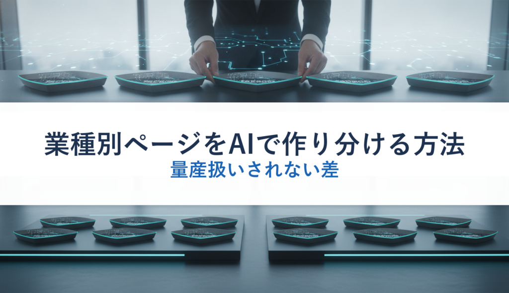 業種別ページをAIで作り分ける方法｜量産扱いされない差