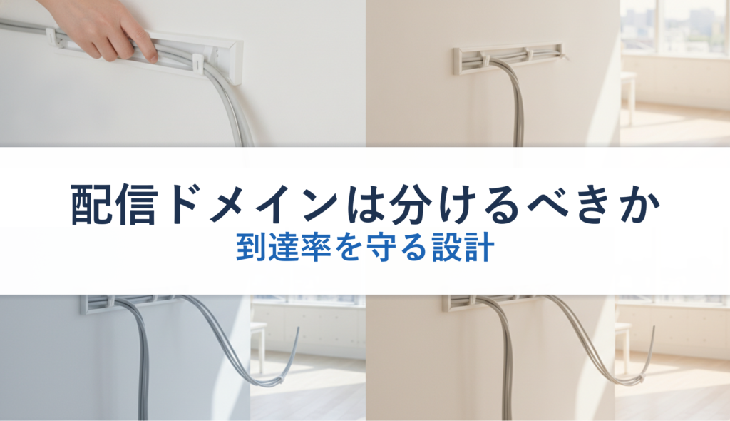配信ドメインは分けるべきか｜到達率を守る設計