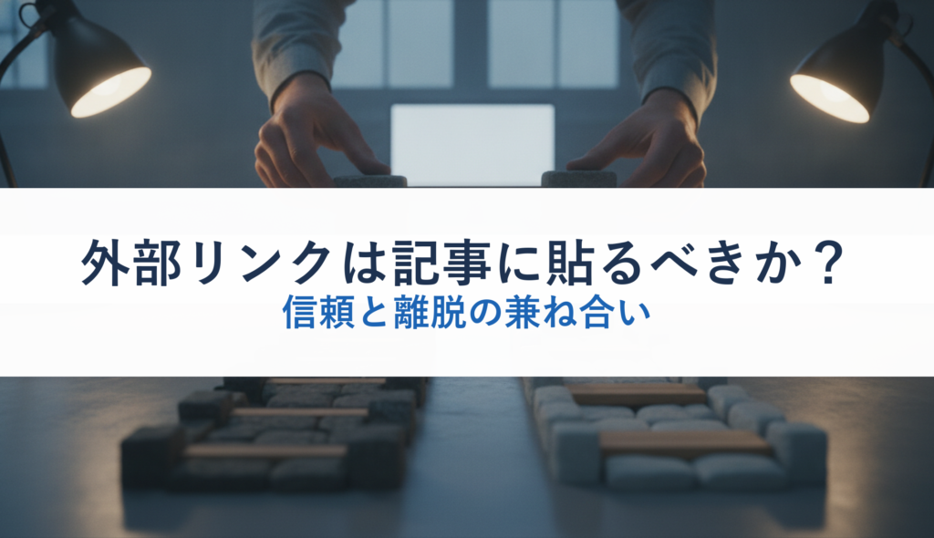 外部リンクは記事に貼るべきか？｜信頼と離脱の兼ね合い