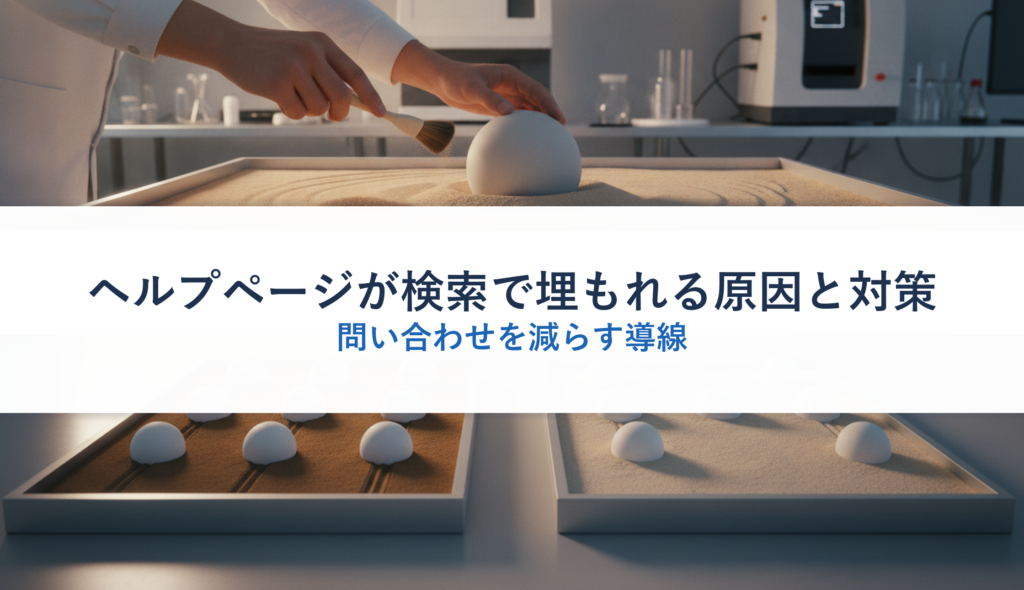 ヘルプページが検索で埋もれる原因と対策｜問い合わせを減らす導線