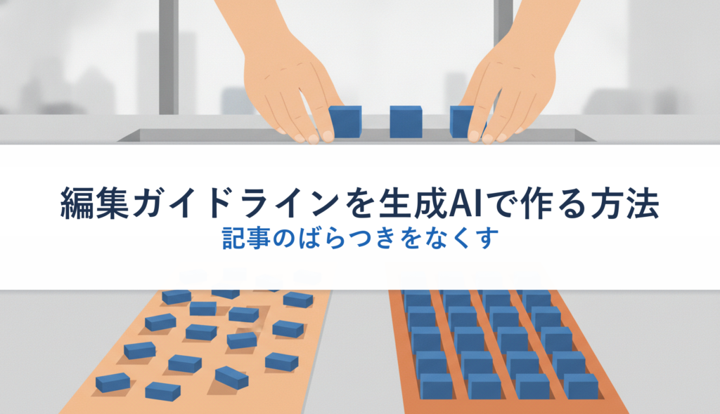 編集ガイドラインを生成AIで作る方法｜記事のばらつきをなくす