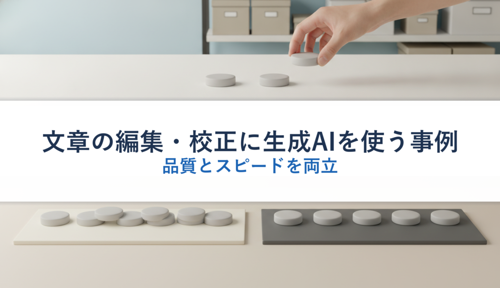 文章の編集・校正に生成AIを使う事例｜品質とスピードを両立