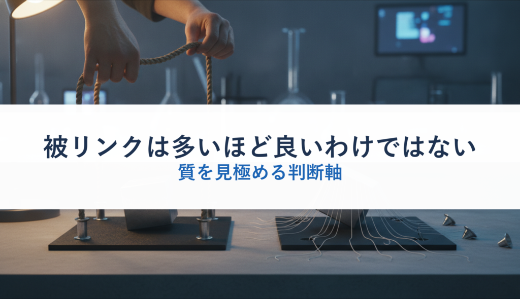 被リンクは多いほど良いわけではない｜質を見極める判断軸