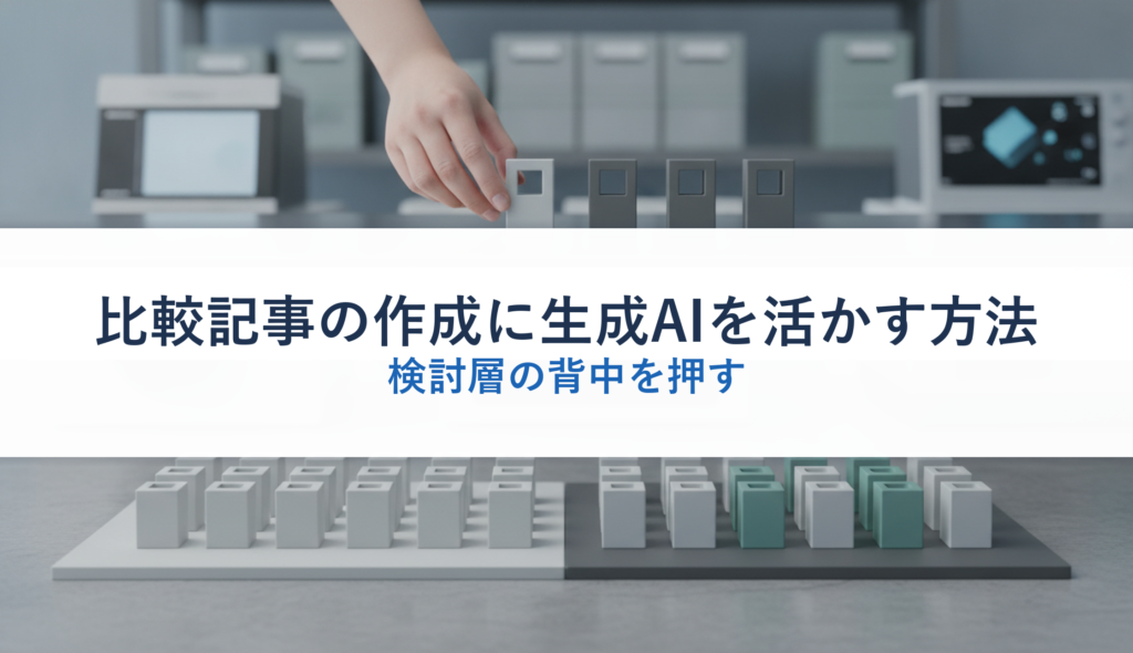 比較記事の作成に生成AIを活かす方法｜検討層の背中を押す