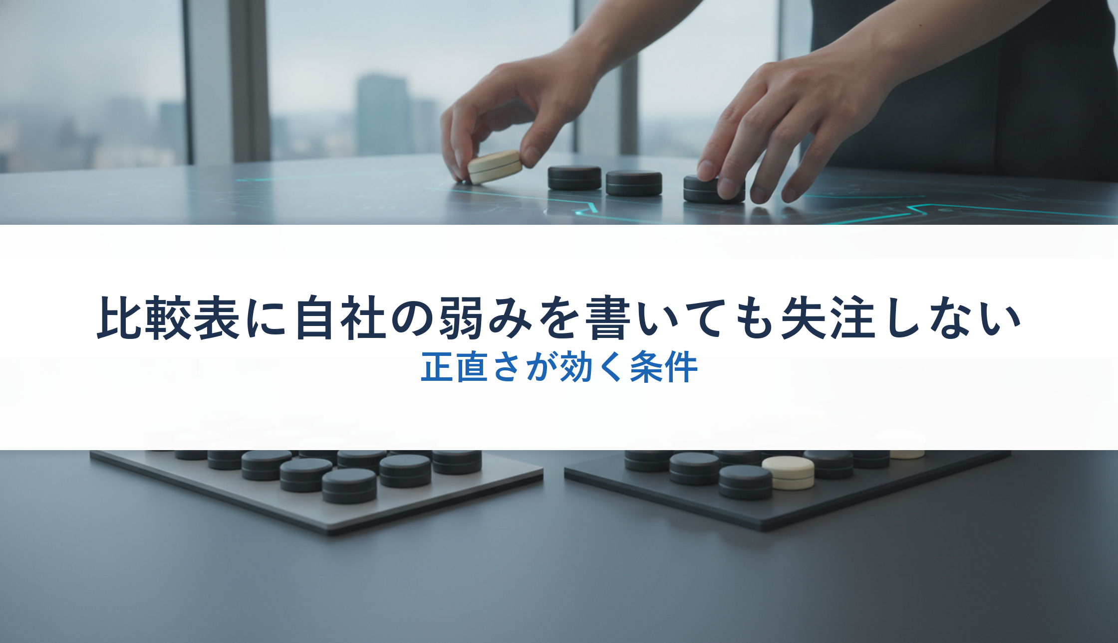 比較表に自社の弱みを書いても失注しない｜正直さが効く条件