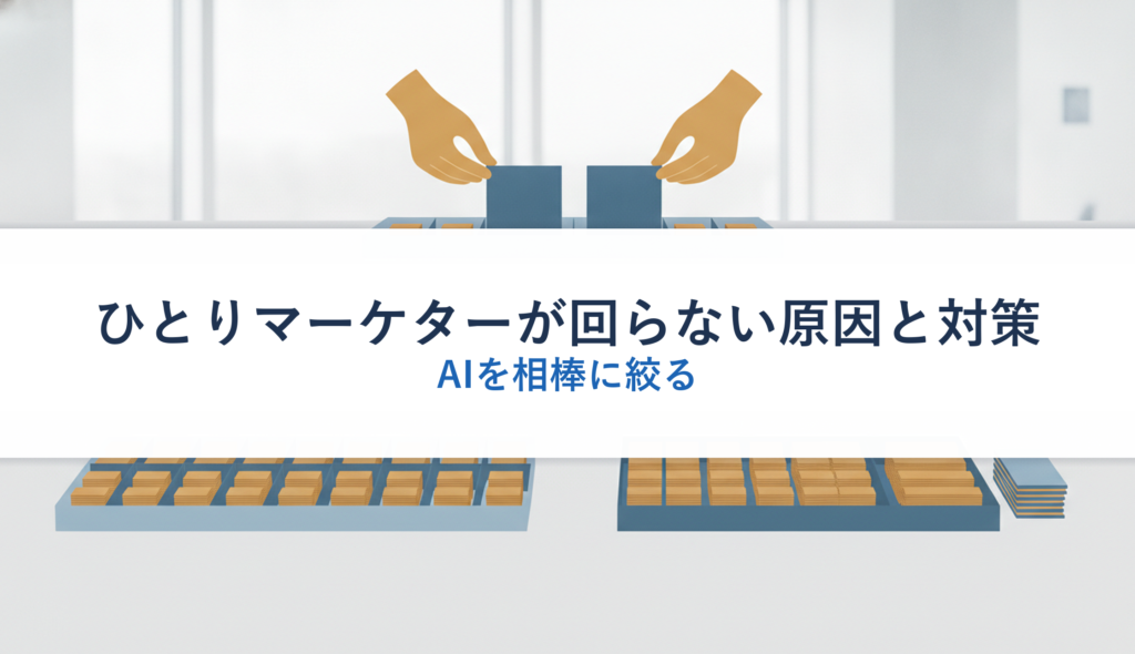 ひとりマーケターが回らない原因と対策｜AIを相棒に絞る