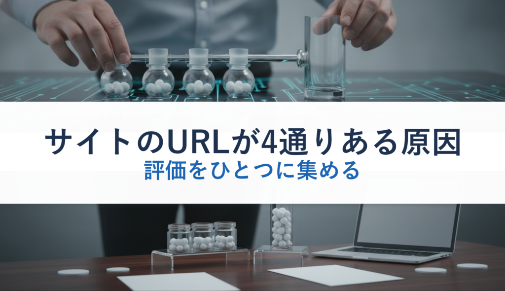 サイトのURLが4通りある原因｜評価をひとつに集める