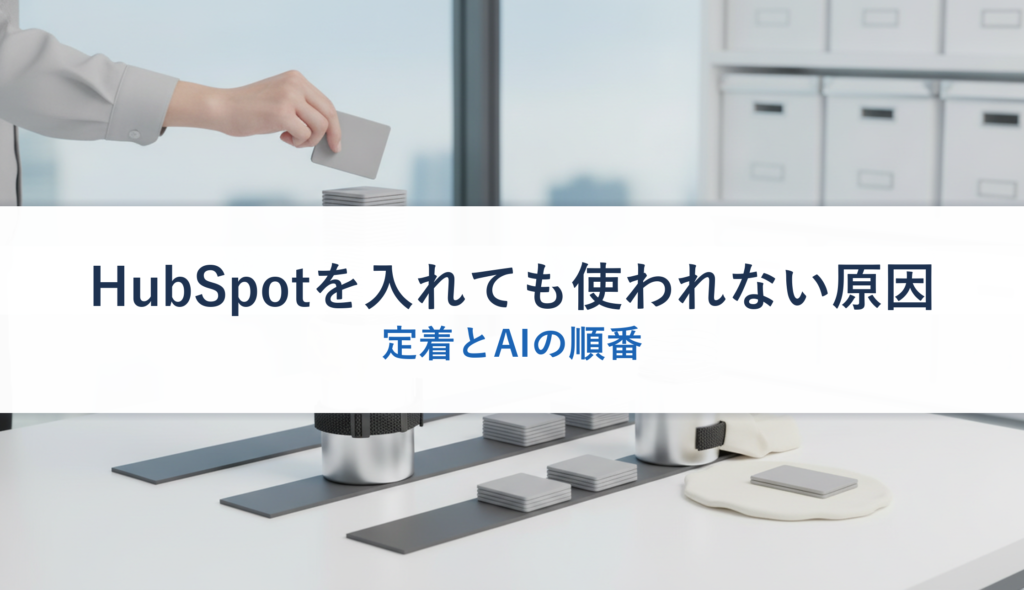 HubSpotを入れても使われない原因｜定着とAIの順番