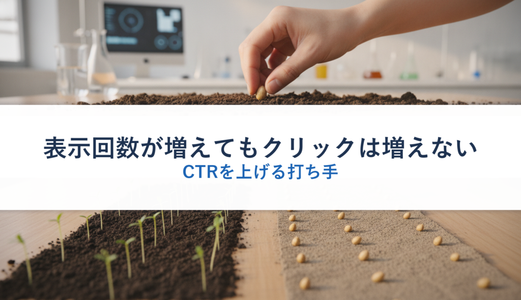 表示回数が増えてもクリックは増えない｜CTRを上げる打ち手