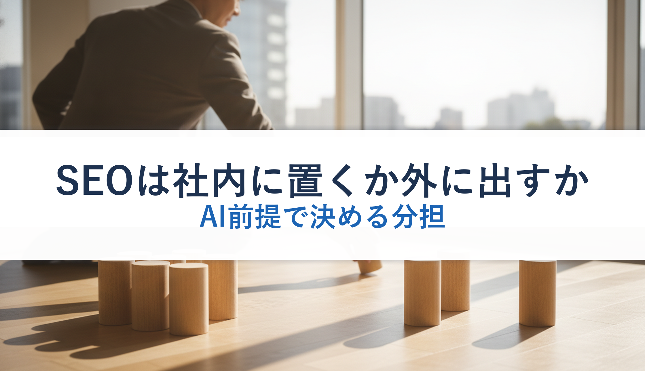 SEOは社内に置くか外に出すか|AI前提で決める分担
