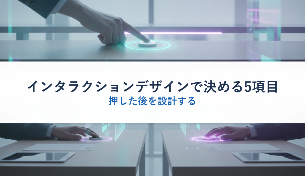 インタラクションデザインで決める5項目｜押した後を設計する