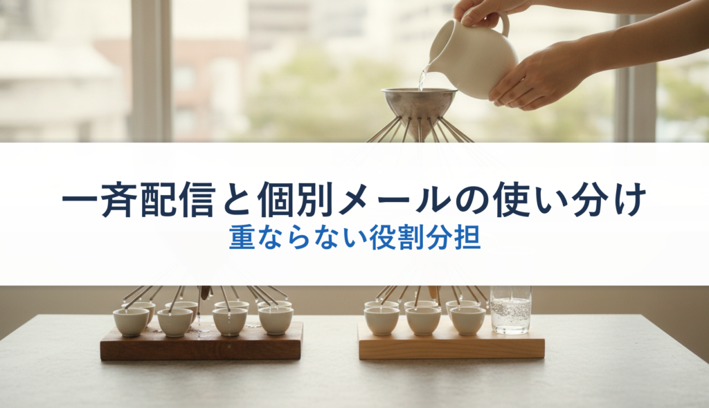 一斉配信と個別メールの使い分け｜重ならない役割分担