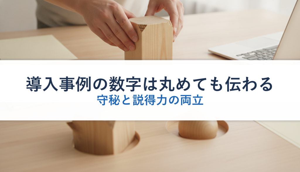 導入事例の数字は丸めても伝わる｜守秘と説得力の両立