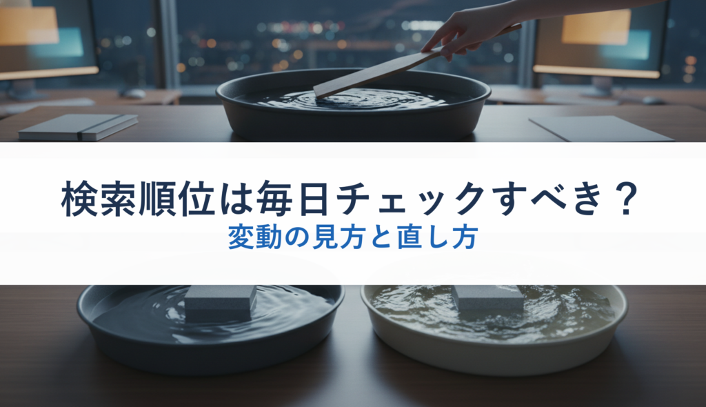 検索順位は毎日チェックすべき？｜変動の見方と直し方