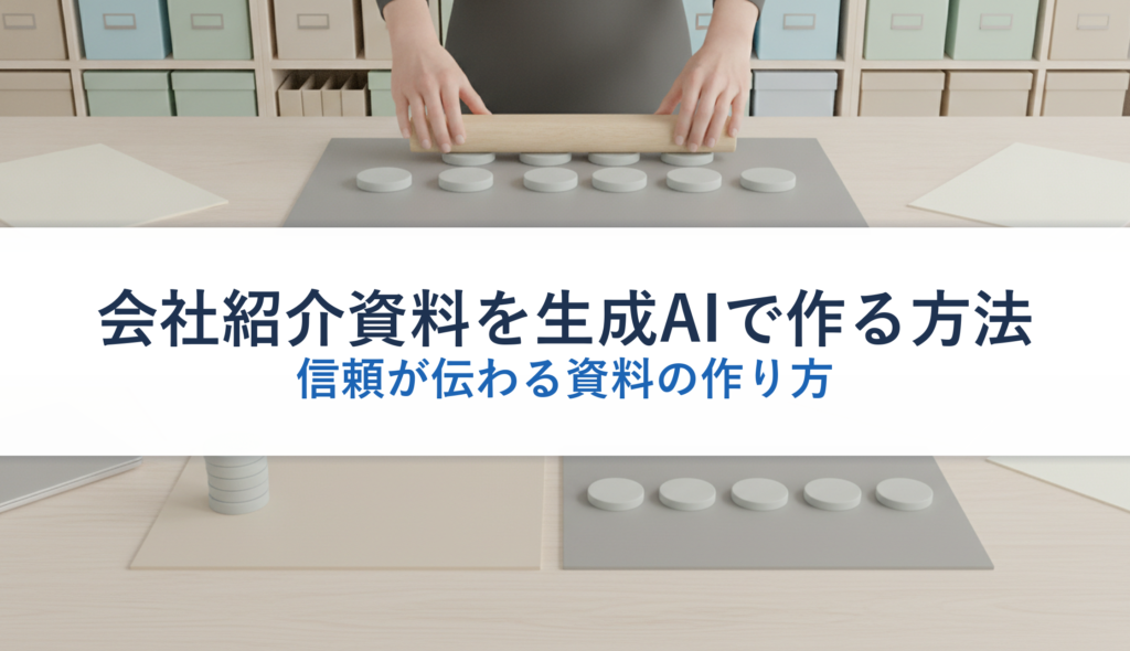 会社紹介資料を生成AIで作る方法｜信頼が伝わる資料の作り方
