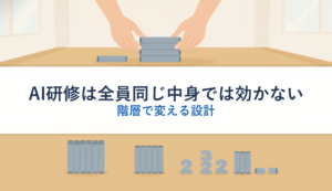 AI研修は全員同じ中身では効かない｜階層で変える設計