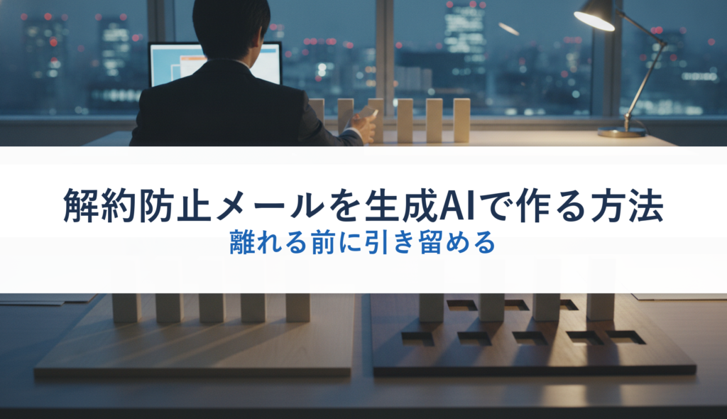 解約防止メールを生成AIで作る方法｜離れる前に引き留める