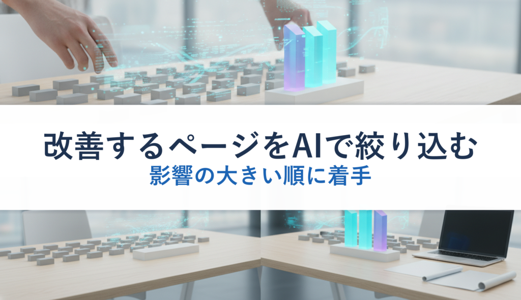 改善するページをAIで絞り込む｜影響の大きい順に着手