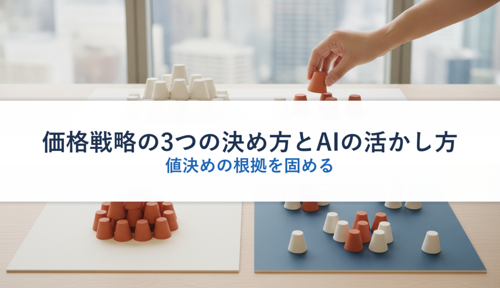 価格戦略の3つの決め方とAIの活かし方｜値決めの根拠を固める