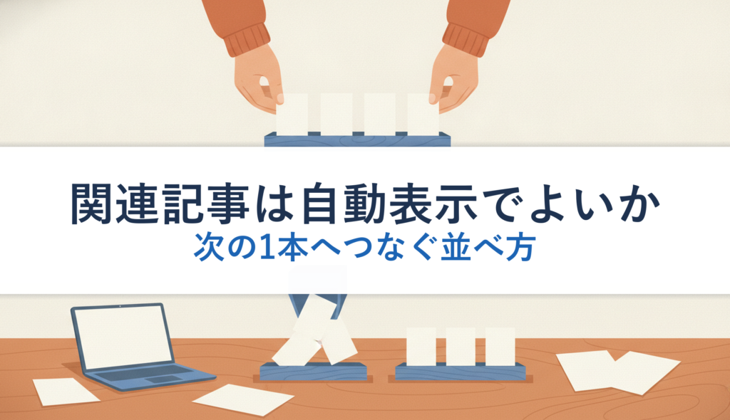 関連記事は自動表示でよいか｜次の1本へつなぐ並べ方