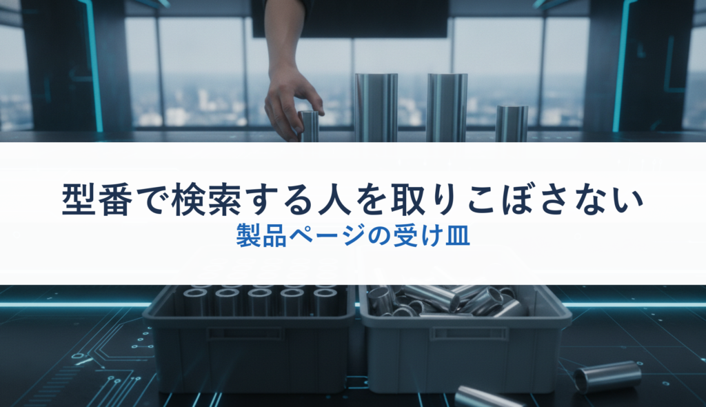 型番で検索する人を取りこぼさない｜製品ページの受け皿