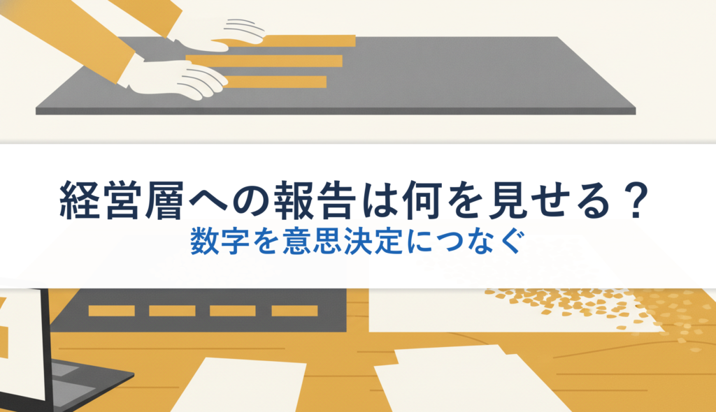 経営層への報告は何を見せる？｜数字を意思決定につなぐ