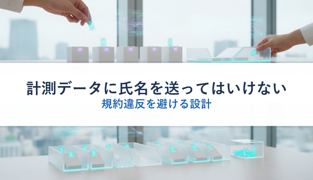 計測データに氏名を送ってはいけない｜規約違反を避ける設計