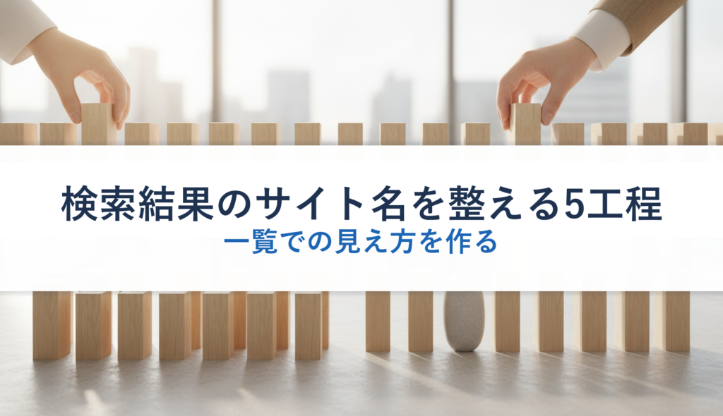 検索結果のサイト名を整える5工程｜一覧での見え方を作る