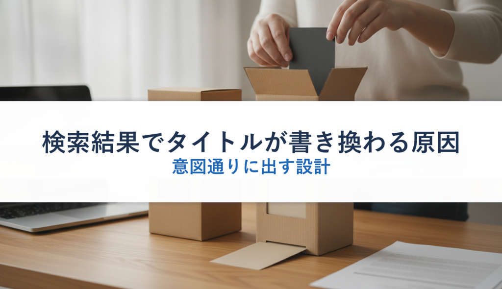 検索結果でタイトルが書き換わる原因｜意図通りに出す設計