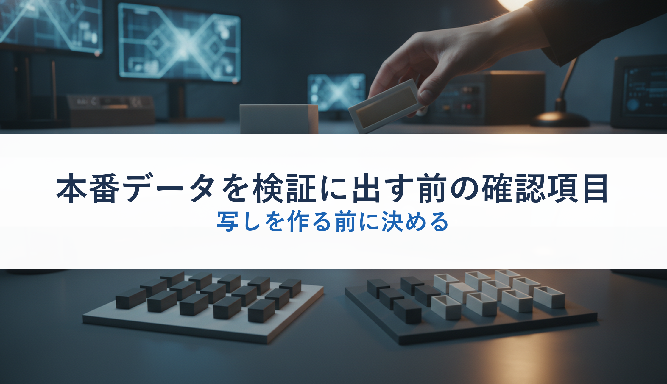 本番データを検証に出す前の確認項目｜写しを作る前に決める