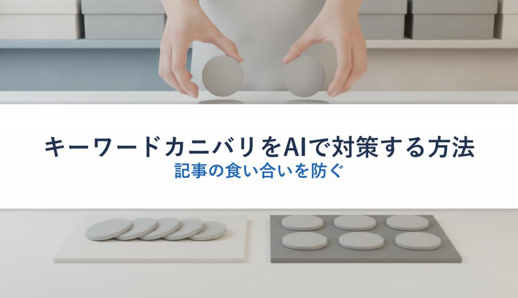 キーワードカニバリをAIで対策する方法｜記事の食い合いを防ぐ