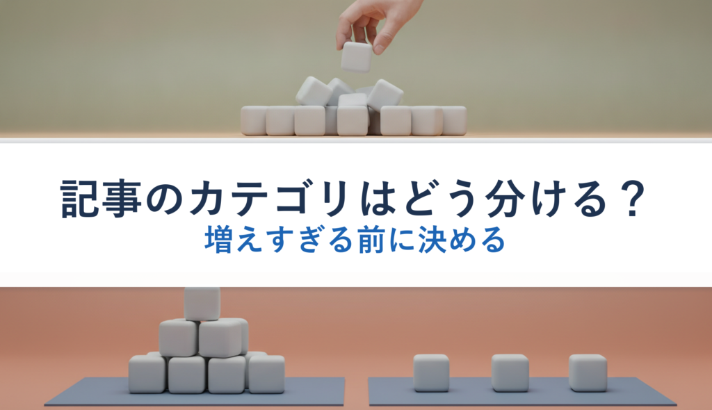 記事のカテゴリはどう分ける？｜増えすぎる前に決める