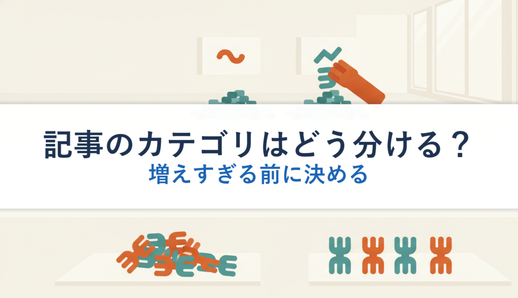 記事のカテゴリはどう分ける？｜増えすぎる前に決める