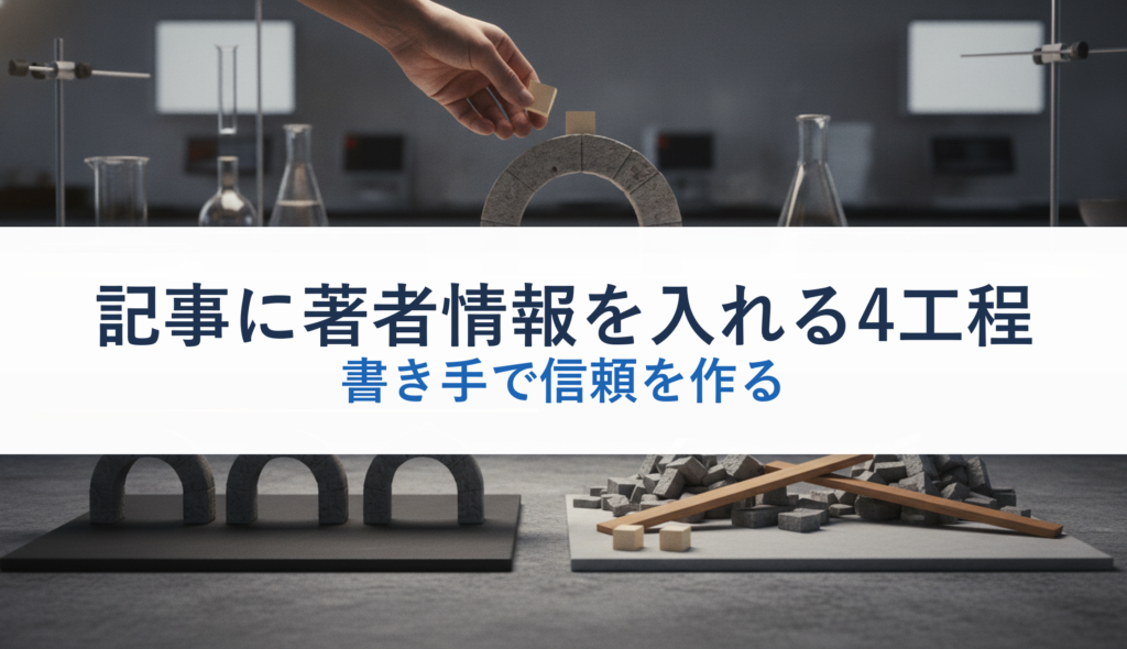 記事に著者情報を入れる4工程｜書き手で信頼を作る