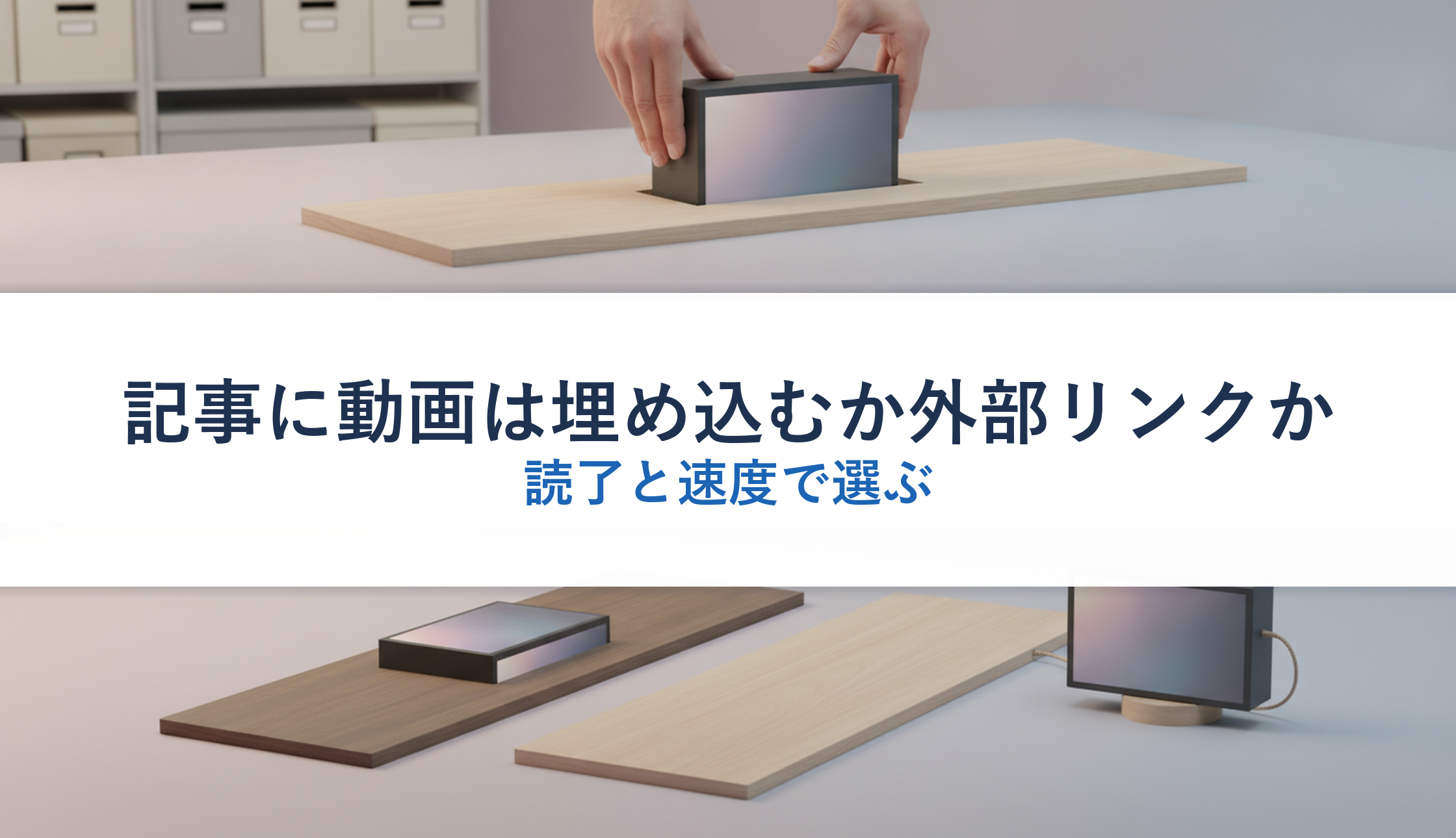 記事に動画は埋め込むか外部リンクか｜読了と速度で選ぶ