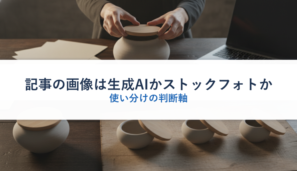 記事の画像は生成AIかストックフォトか｜使い分けの判断軸