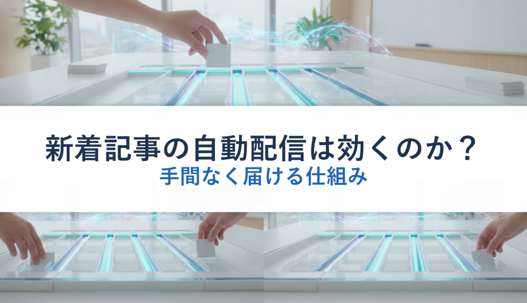 新着記事の自動配信は効くのか？｜手間なく届ける仕組み